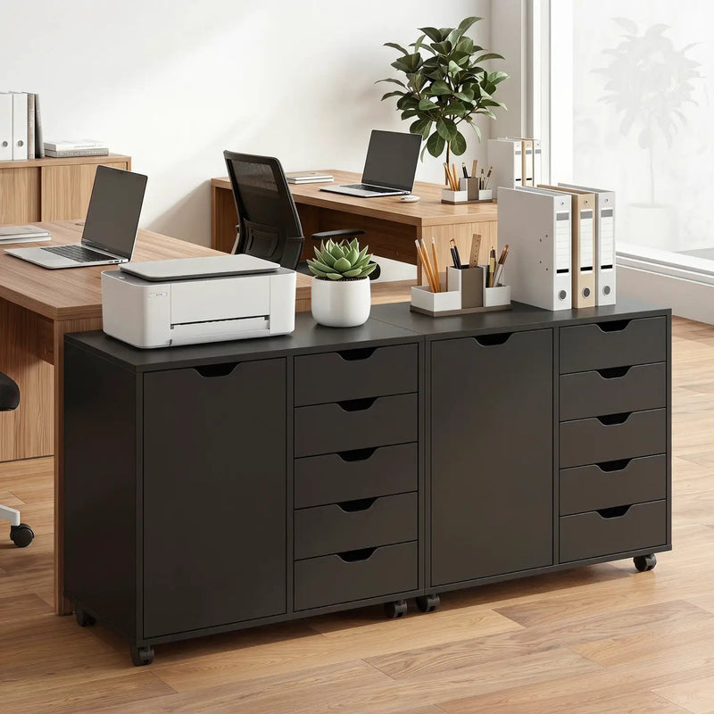 5-Drawer Mobile Storage Cabinet with Adjustable Shelf by DirectDeals