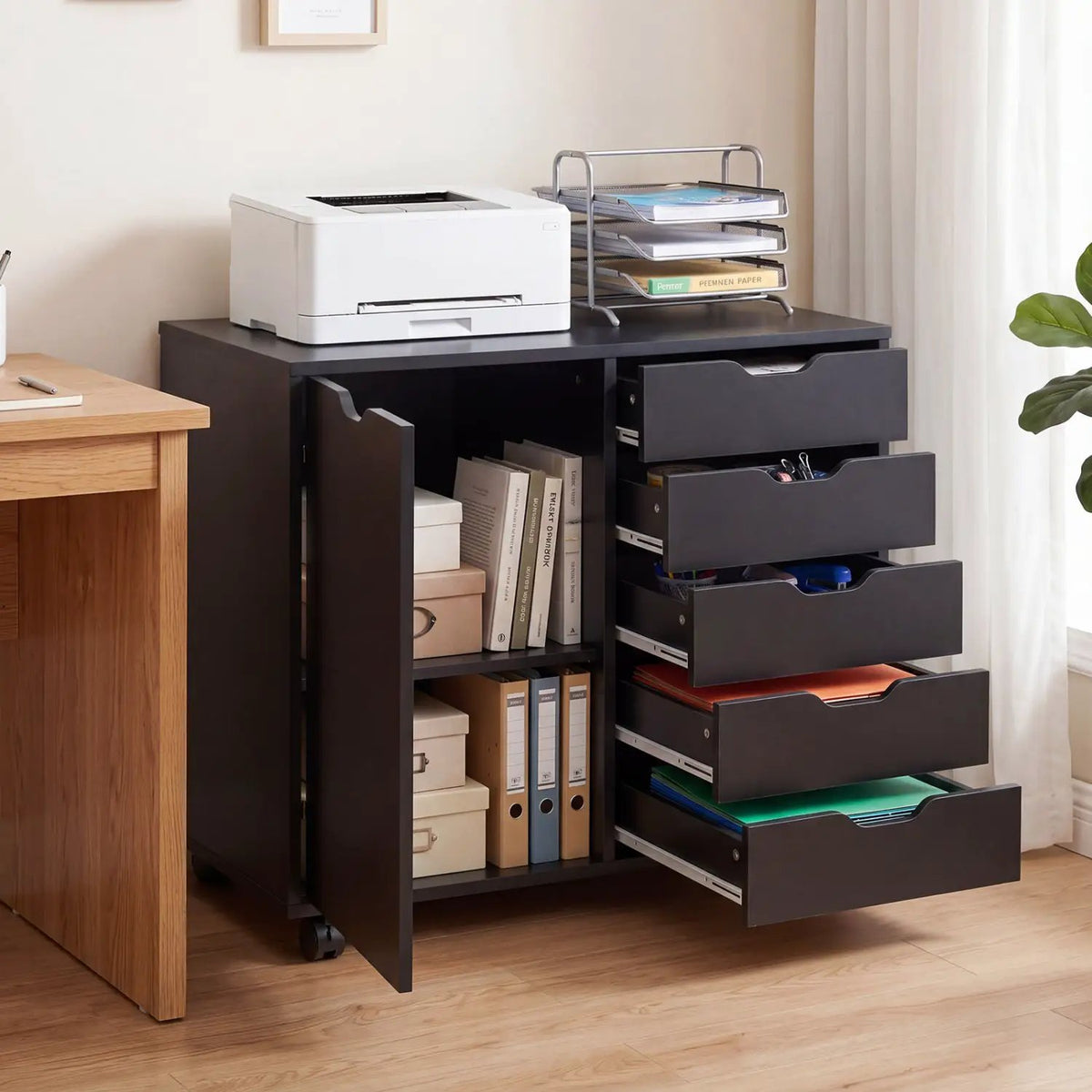5-Drawer Mobile Storage Cabinet with Adjustable Shelf, photo 10 of 24