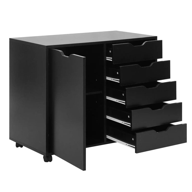 5-Drawer Mobile Storage Cabinet with Adjustable Shelf by DirectDeals