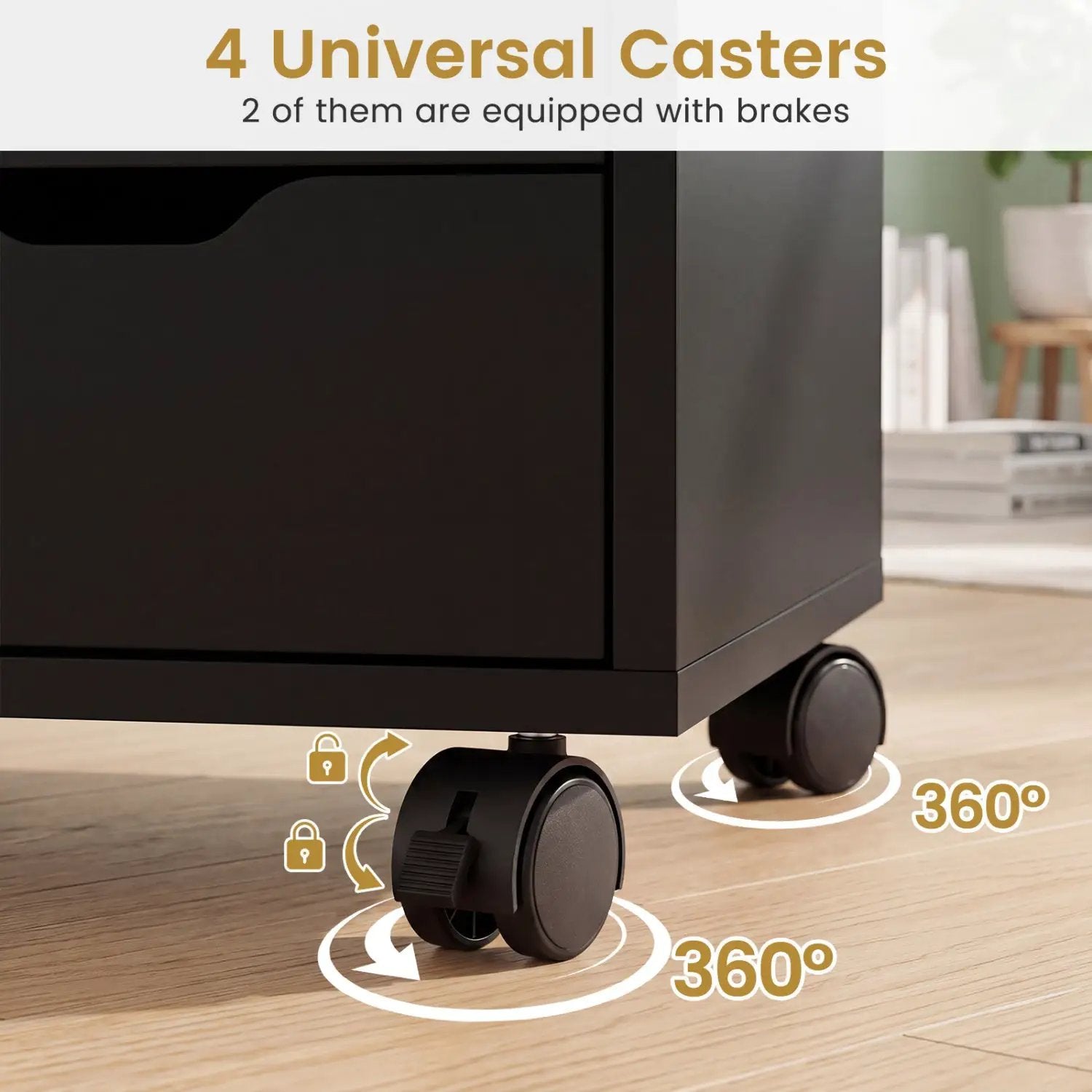5-Drawer Mobile Storage Cabinet with Adjustable Shelf by DirectDeals