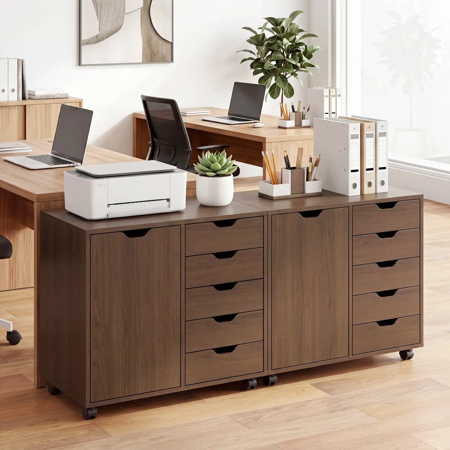 5-Drawer Mobile Storage Cabinet with Adjustable Shelf by DirectDeals