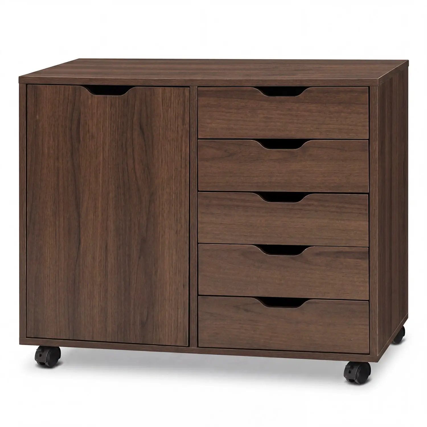 5-Drawer Mobile Storage Cabinet with Adjustable Shelf by DirectDeals
