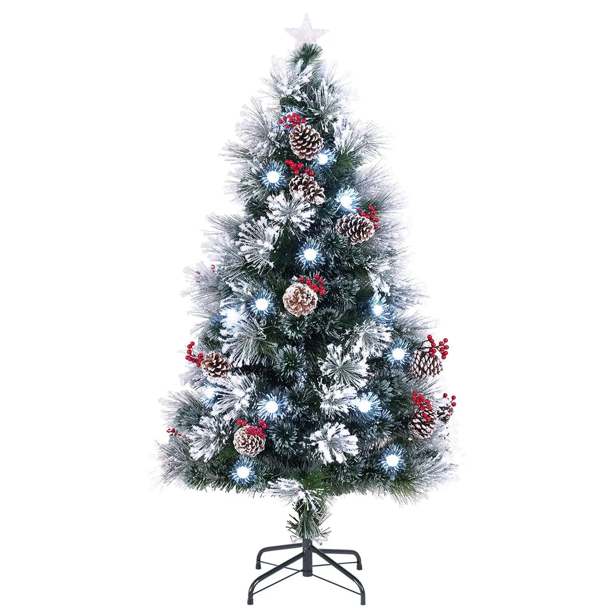 5 FT Flocked Christmas Tree with 8 Lighting Modes, photo 5 of 16