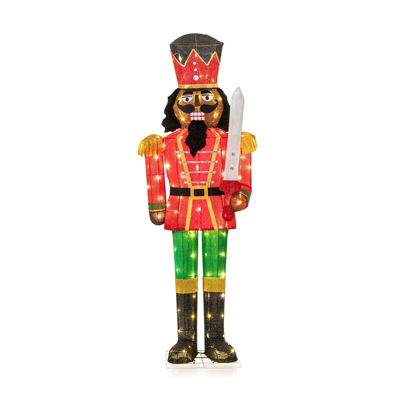 5 FT Lighted Christmas Nutcracker with Glitter Sword for Outdoor by DirectDeals