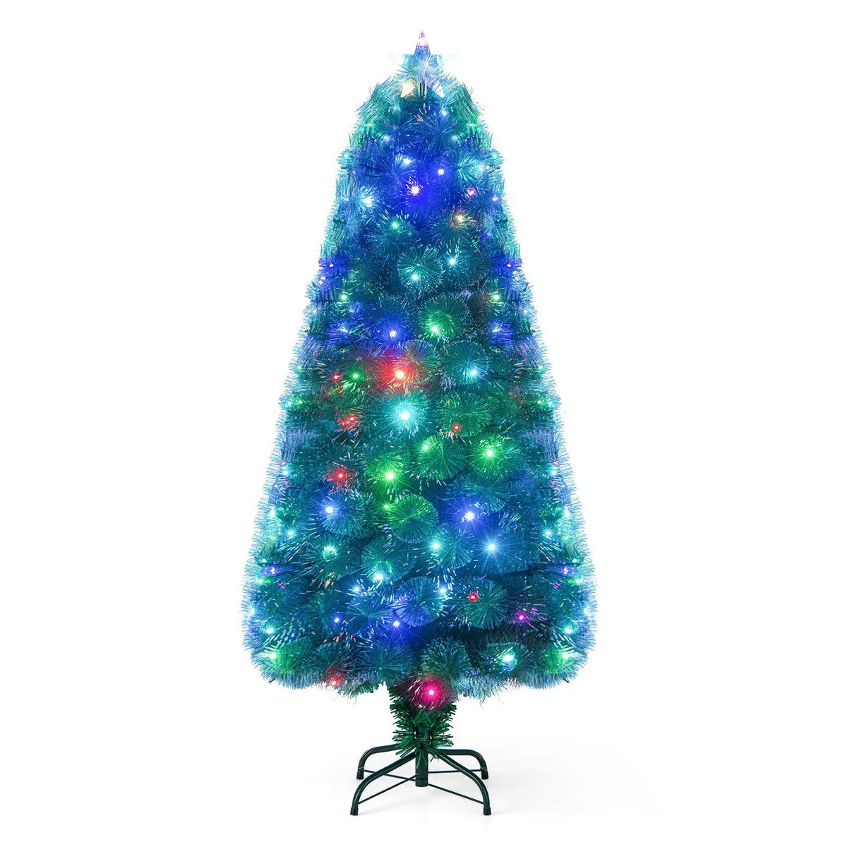 5/6/7 FT Pre-Lit Fiber Optic Christmas Tree with 148/185/226 Multi-Color LED Lights and Top Star Light, photo 22 of 24