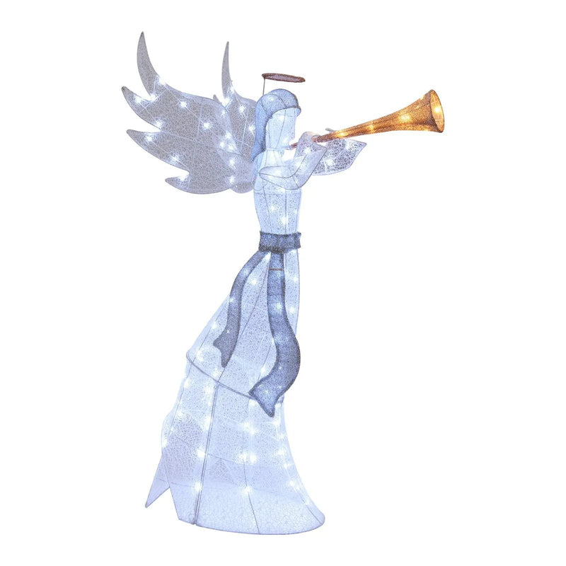 5 Feet Christmas Angel with 100 LED Lights and Ground Stakes by DirectDeals