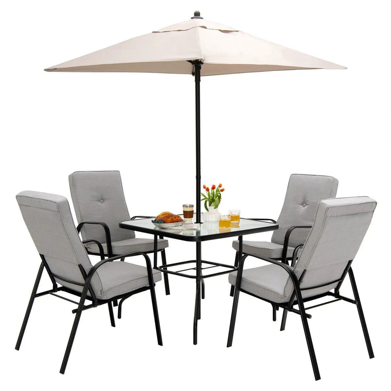 5 Foot Square Patio Market Umbrella with 4 Ribs by DirectDeals