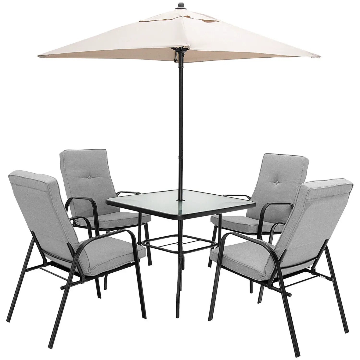 5 Foot Square Patio Market Umbrella with 4 Ribs by DirectDeals