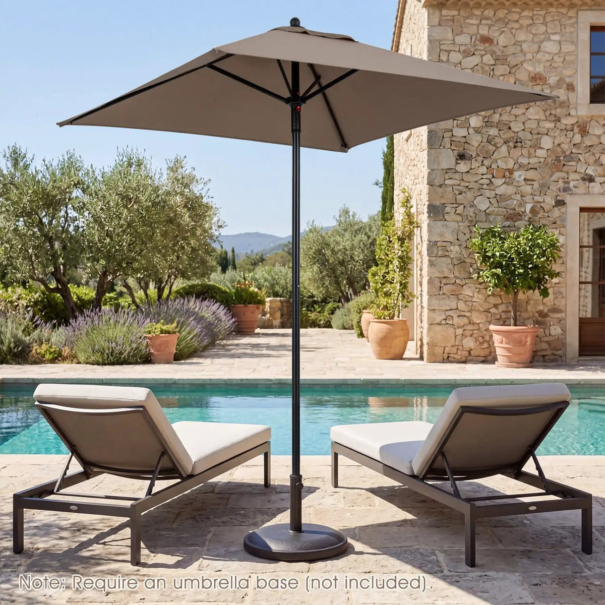 5 Foot Square Patio Market Umbrella with 4 Ribs, photo 2 of 24
