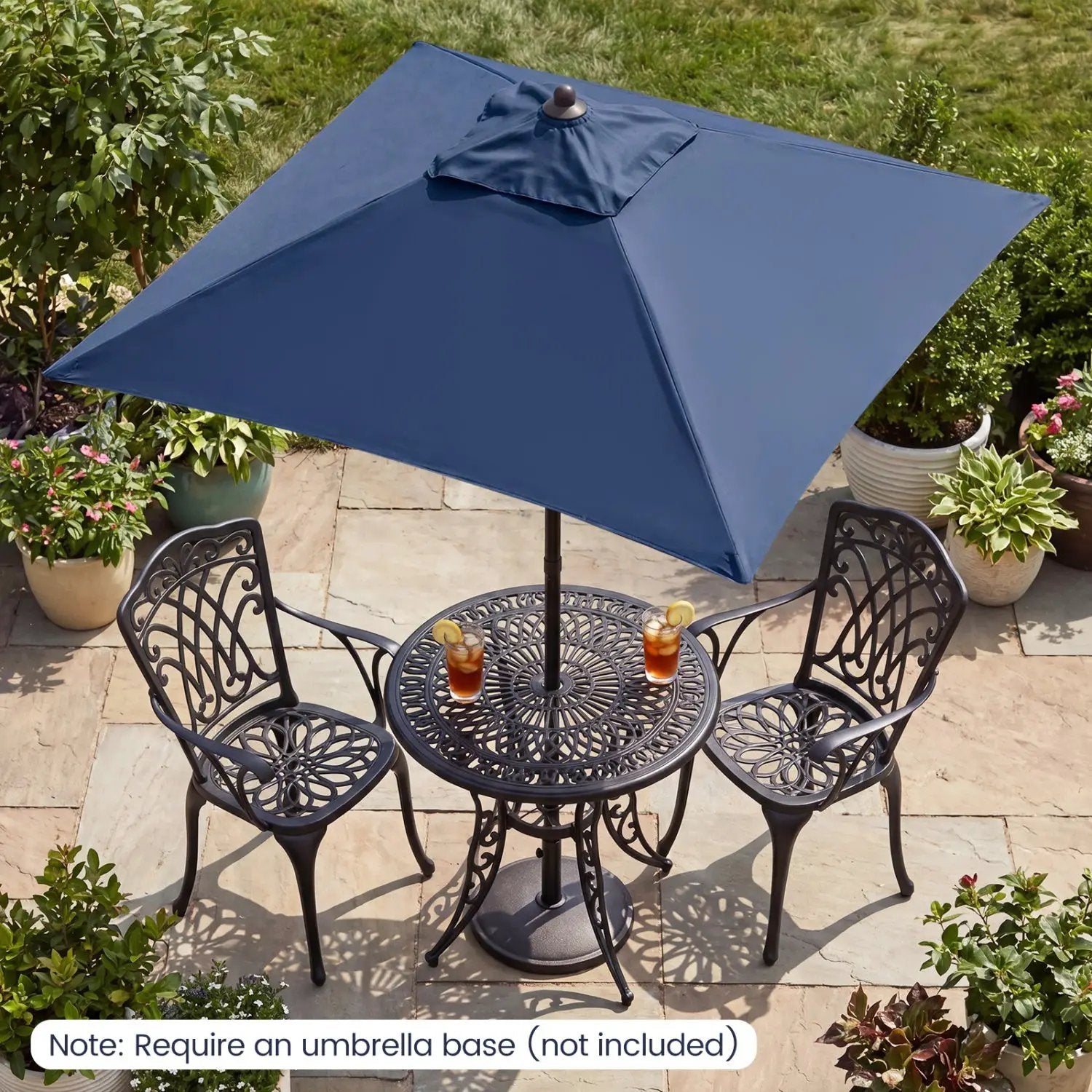 5 Foot Square Patio Market Umbrella with 4 Ribs by DirectDeals