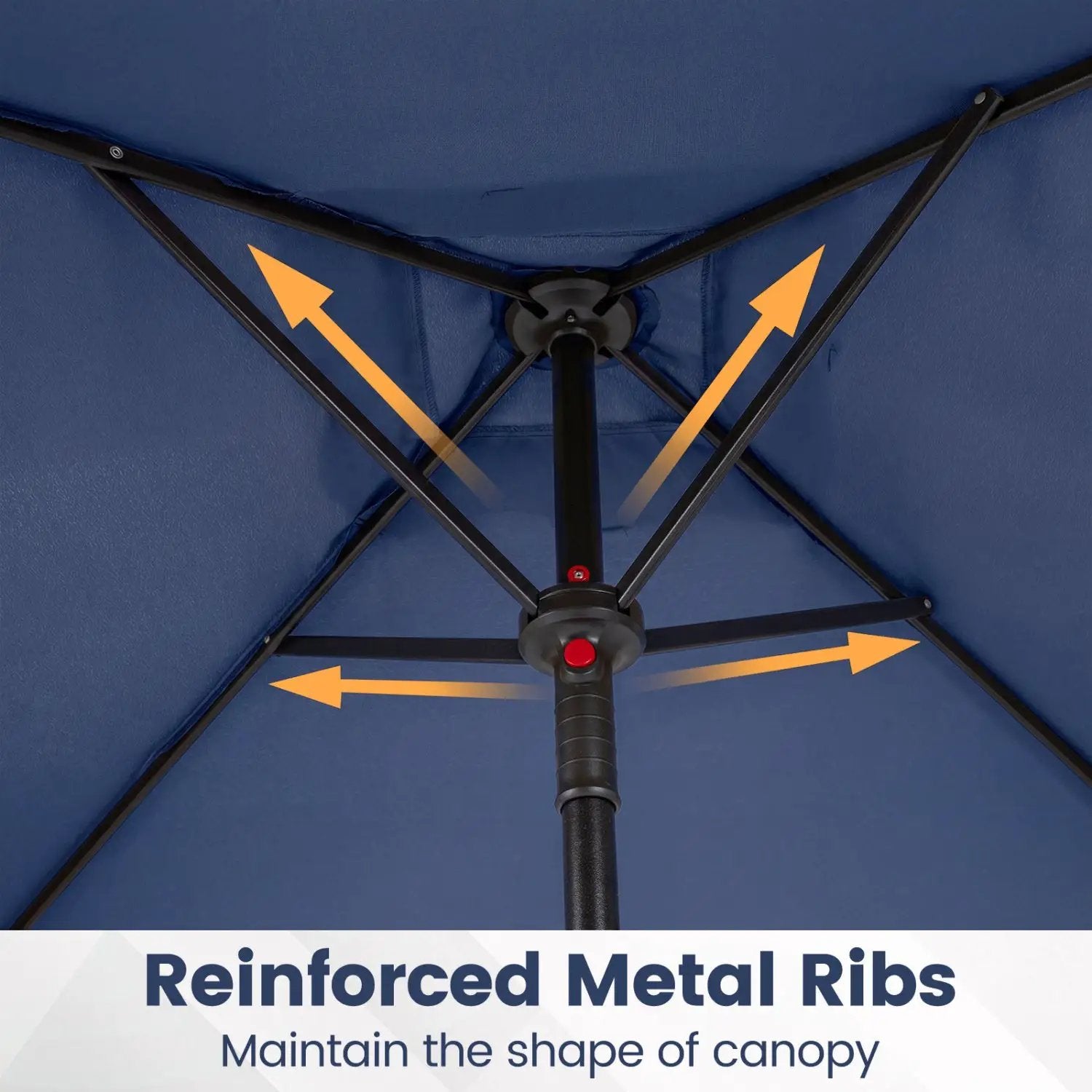 5 Foot Square Patio Market Umbrella with 4 Ribs by DirectDeals