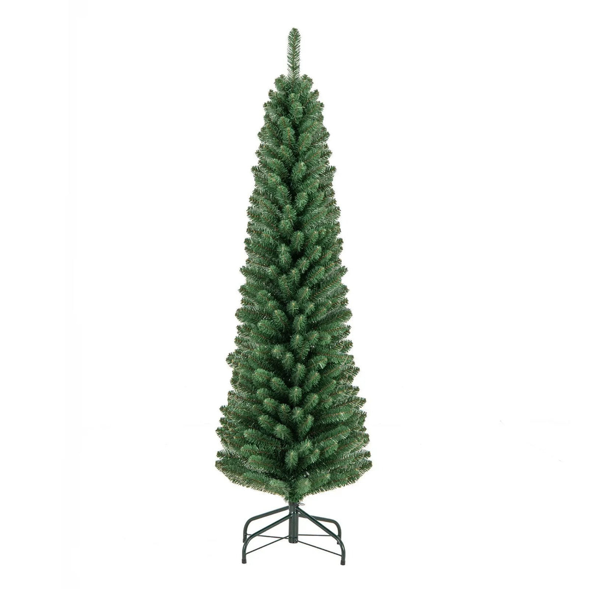 5/6/7/8 Feet Pencil Christmas Tree with 295/392/523/671 Memory Wire Branch Tips and Upgraded Metal Stand, photo 9 of 11