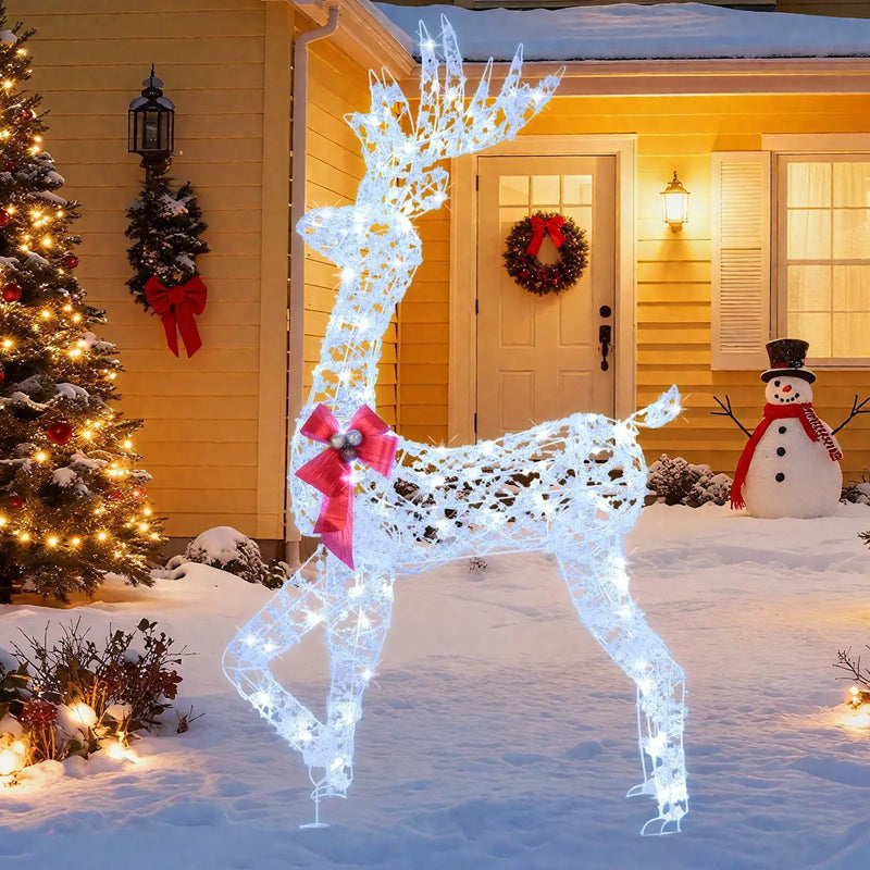5 Feet Pre-Lit Christmas Reindeer with 100 LED Lights by DirectDeals