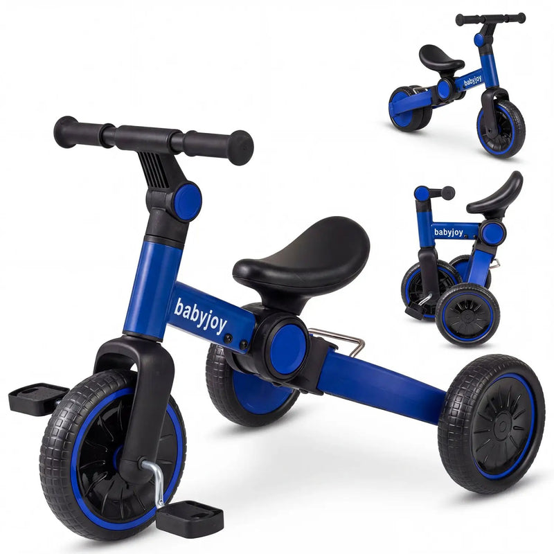 5-In-1 Toddler Bike Kids Balance Bike with Removable Pedals by DirectDeals