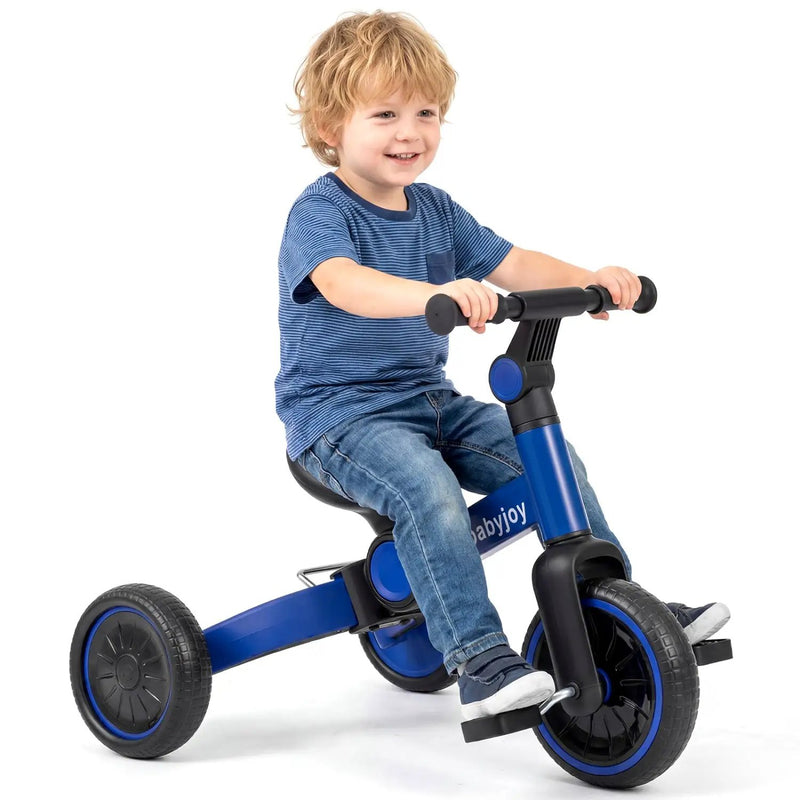 5-In-1 Toddler Bike Kids Balance Bike with Removable Pedals by DirectDeals