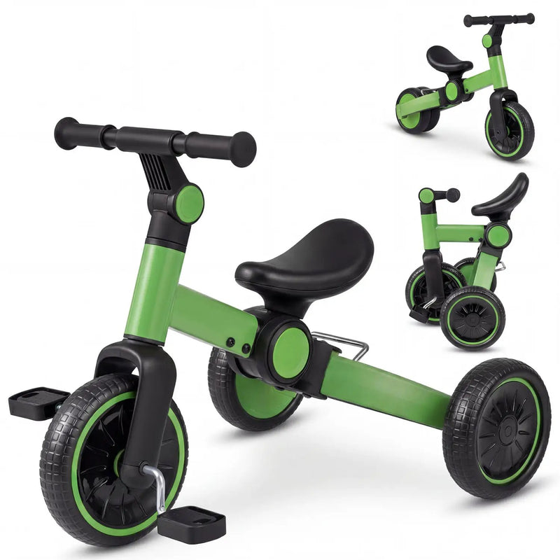5-In-1 Toddler Bike Kids Balance Bike with Removable Pedals by DirectDeals