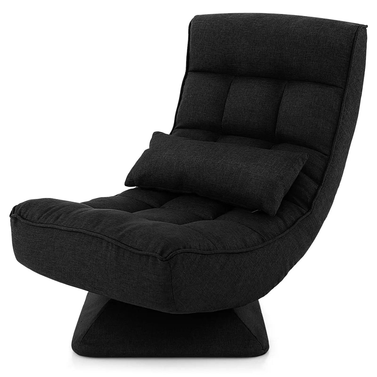 5-Level Adjustable 360° Swivel Floor Chair with Massage Pillow, photo 4 of 10