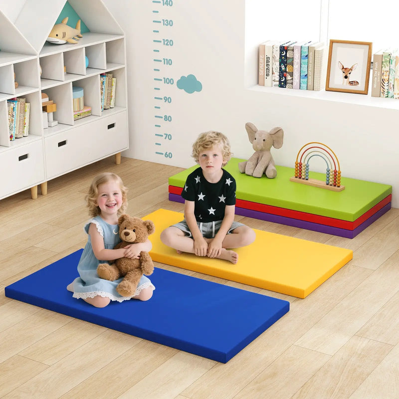 5 Pack 2 Inch Toddler Thick Rainbow Rest Nap Mats by DirectDeals