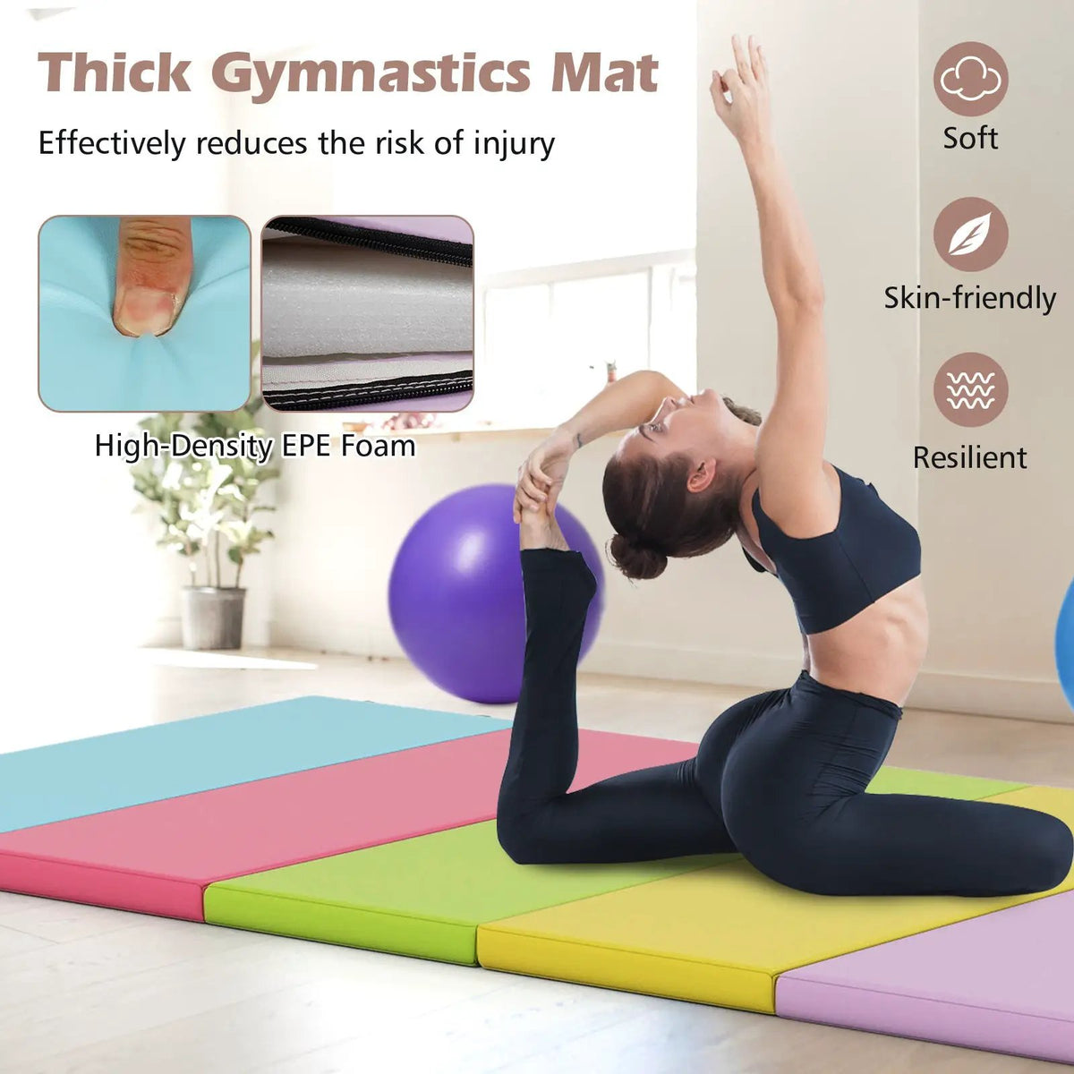 5-Panel Folding Gymnastics Mat for Kids and Adults, photo 13 of 16