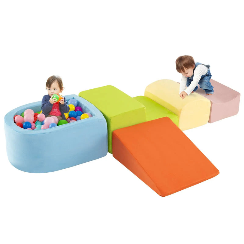 5-Piece Climb and Crawl Playset with Ball Pit for Kids by DirectDeals