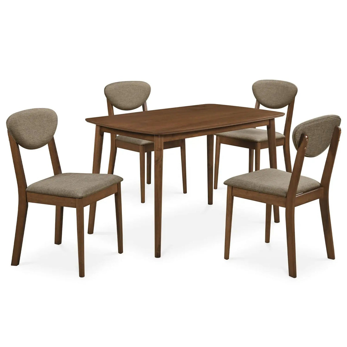 5-Piece Dining Set with Rectangular Table & 4 Fabric Chairs, photo 11 of 16