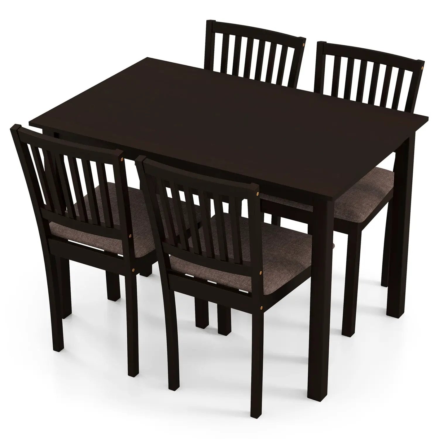 5-Piece Dining Table Set for 4 Rectangular Kitchen Table with 4 Upholstered Chairs by DirectDeals
