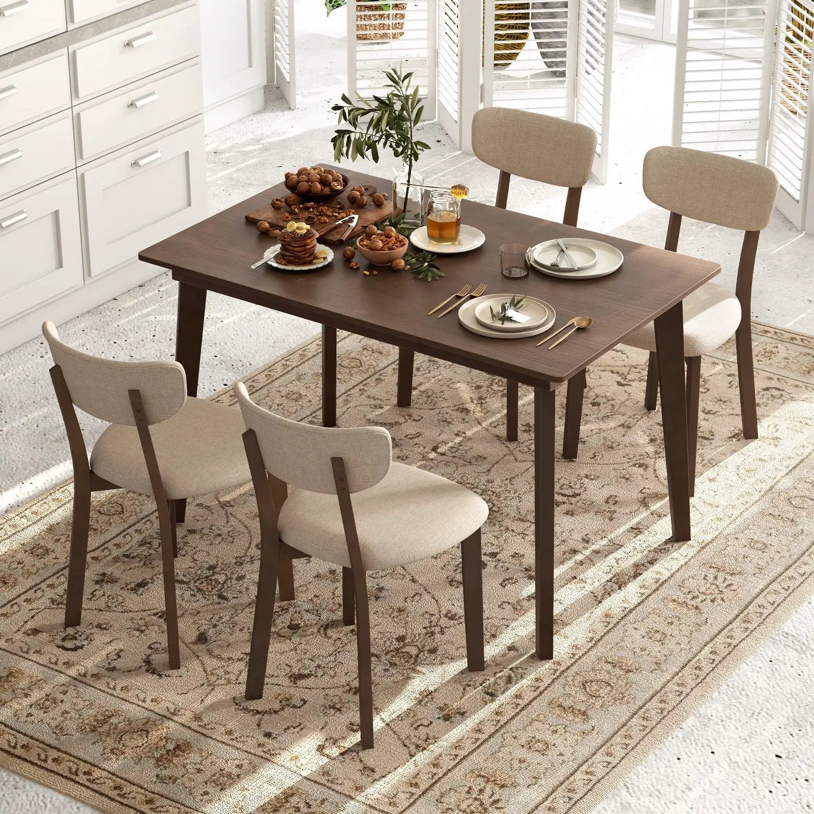 Oval Coffee Table Mid Century Center Table with Sturdy Metal Construction by DirectDeals