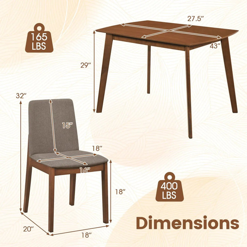 5-Piece Kitchen Table and Upholstered Chairs by DirectDeals