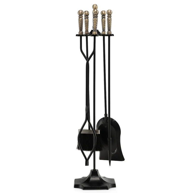 31 Inch 5 Pieces Hearth Fireplace Fire Tools Set by DirectDeals