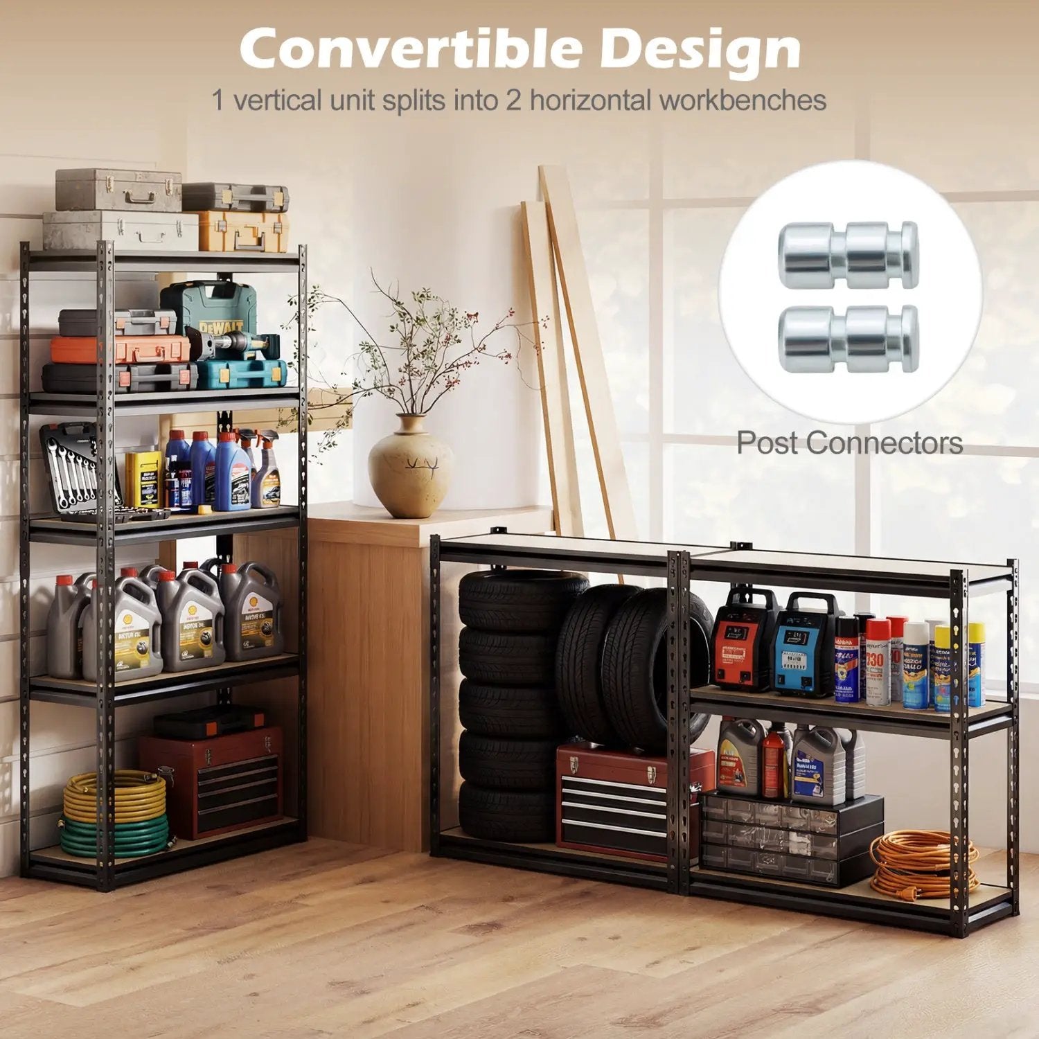 5-Tier Garage Shelving Unit 2200 LBS Heavy Duty Metal Storage Shelves by DirectDeals