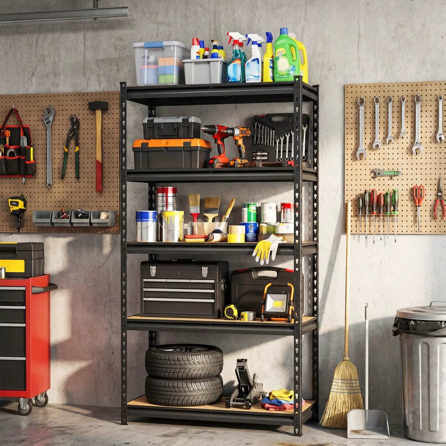 5-Tier Garage Shelving Unit 2200 LBS Heavy Duty Metal Storage Shelves by DirectDeals