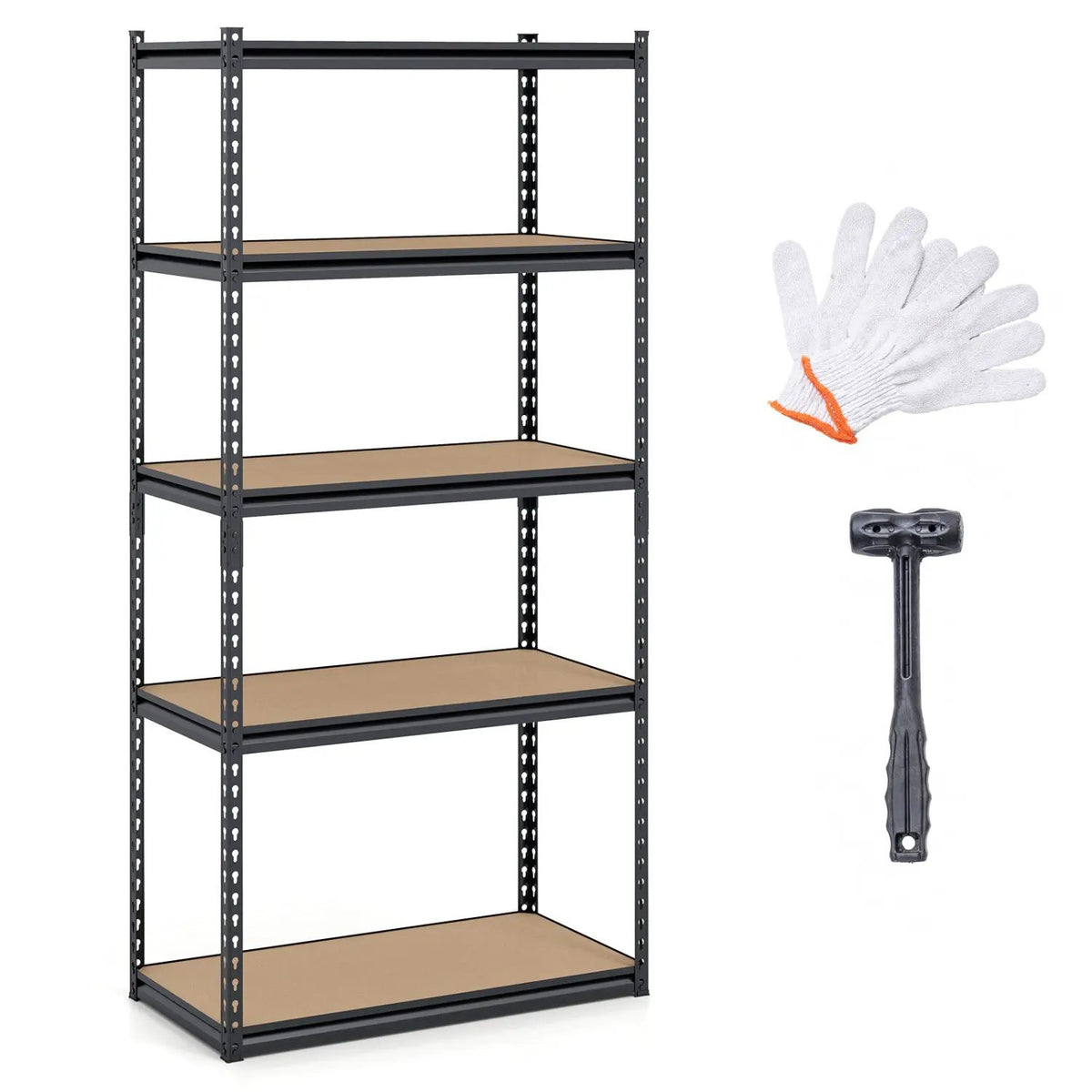 5-Tier Garage Shelving Unit 2200 LBS Metal Storage Shelves Adjustable Utility Rack, photo 4 of 32