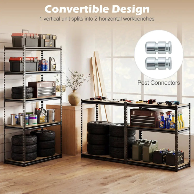 5-Tier Garage Shelving Unit 2200 LBS Metal Storage Shelves Adjustable Utility Rack by DirectDeals