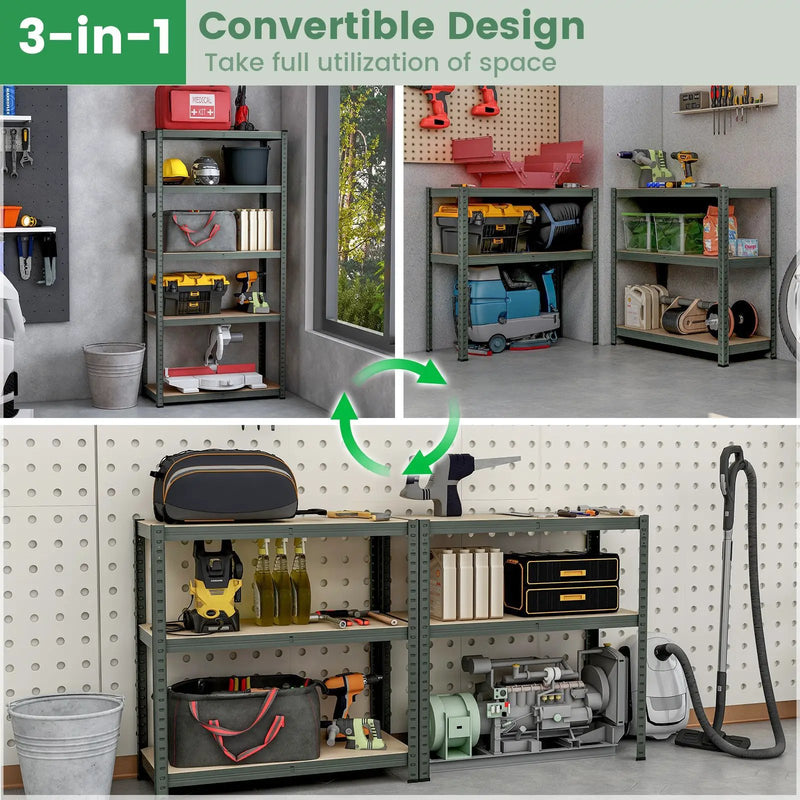 5-Tier Heavy Duty Metal Shelving Unit with 2000 LBS Total Load Capacity by DirectDeals