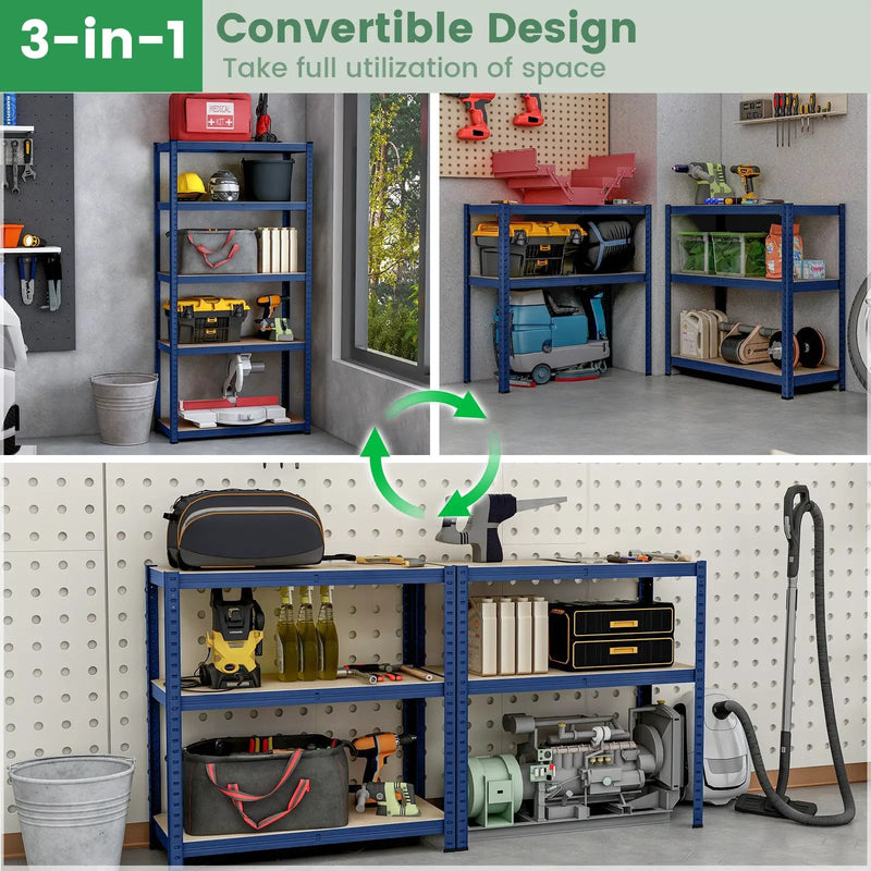 5-Tier Heavy Duty Metal Shelving Unit with 2000 LBS Total Load Capacity by DirectDeals
