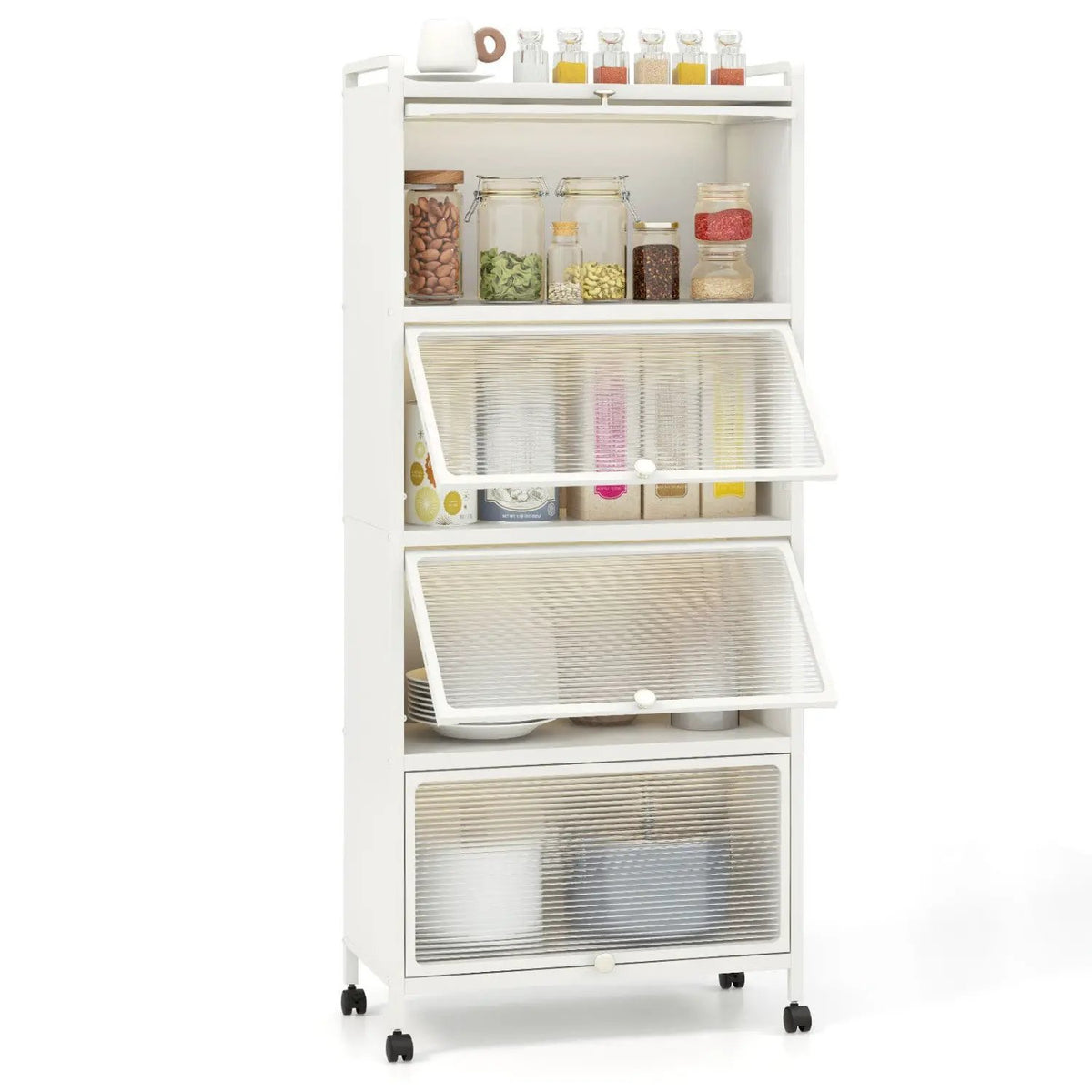5-Tier Kitchen Baker's Rack with Flip-up PC Doors by DirectDeals