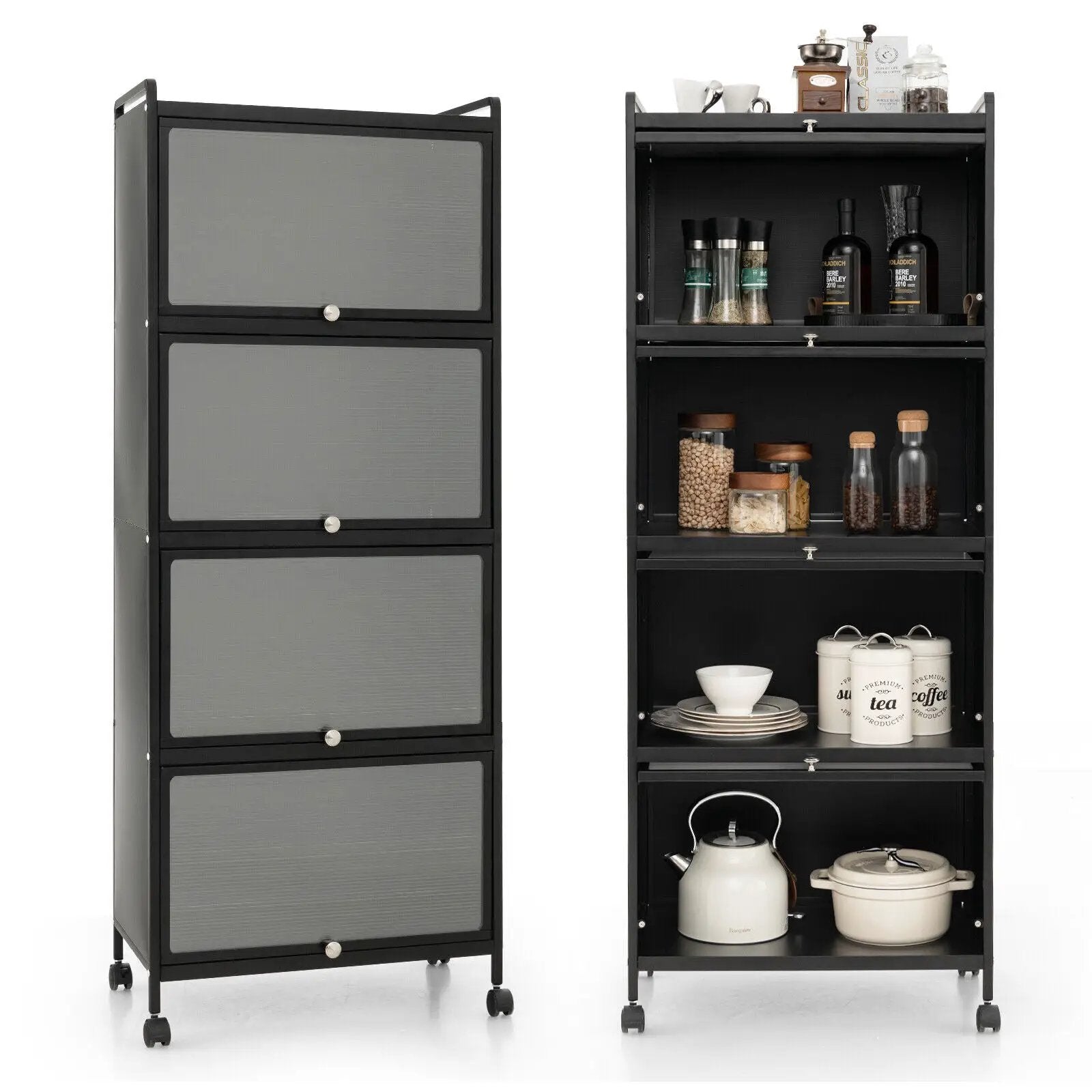 5-Tier Kitchen Baker's Rack with Flip-up PC Doors by DirectDeals