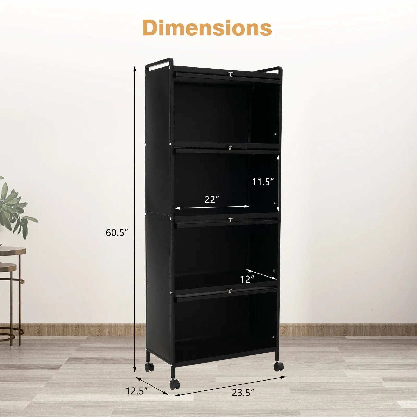 5-Tier Kitchen Baker's Rack with Flip-up PC Doors by DirectDeals