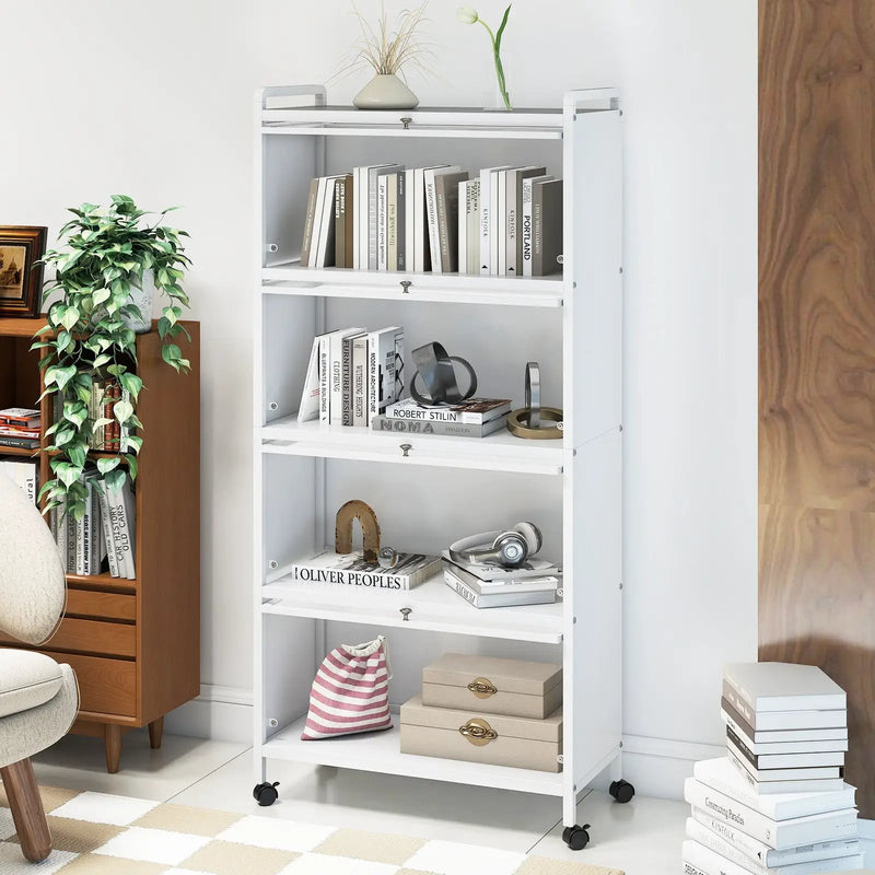 5-Tier Kitchen Pantry Storage Cabinet with Flip-Up Doors by DirectDeals