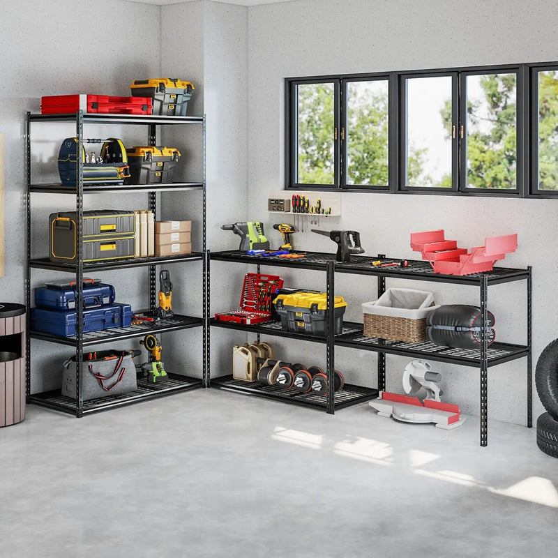 5-Tier Metal Shelving Unit 2000 lbs Capacity with Adjustable Wire Racks Set of by DirectDeals