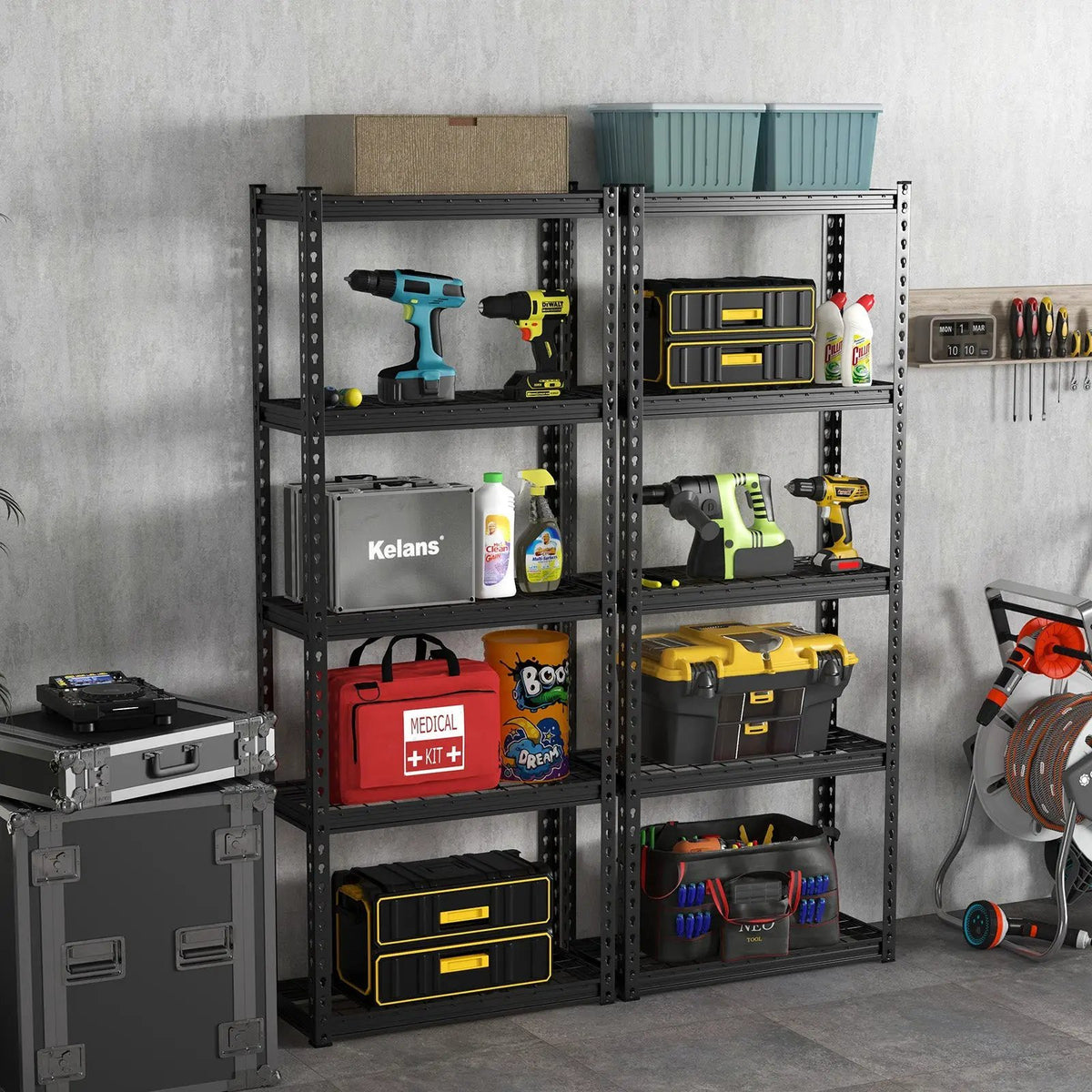 5-Tier Heavy Duty Wire Storage Racks with Anti-slip Foot Pad, photo 3 of 14