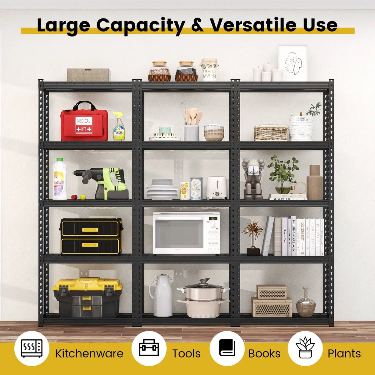 5-Tier Heavy Duty Wire Storage Racks with Anti-slip Foot Pad, photo 11 of 14