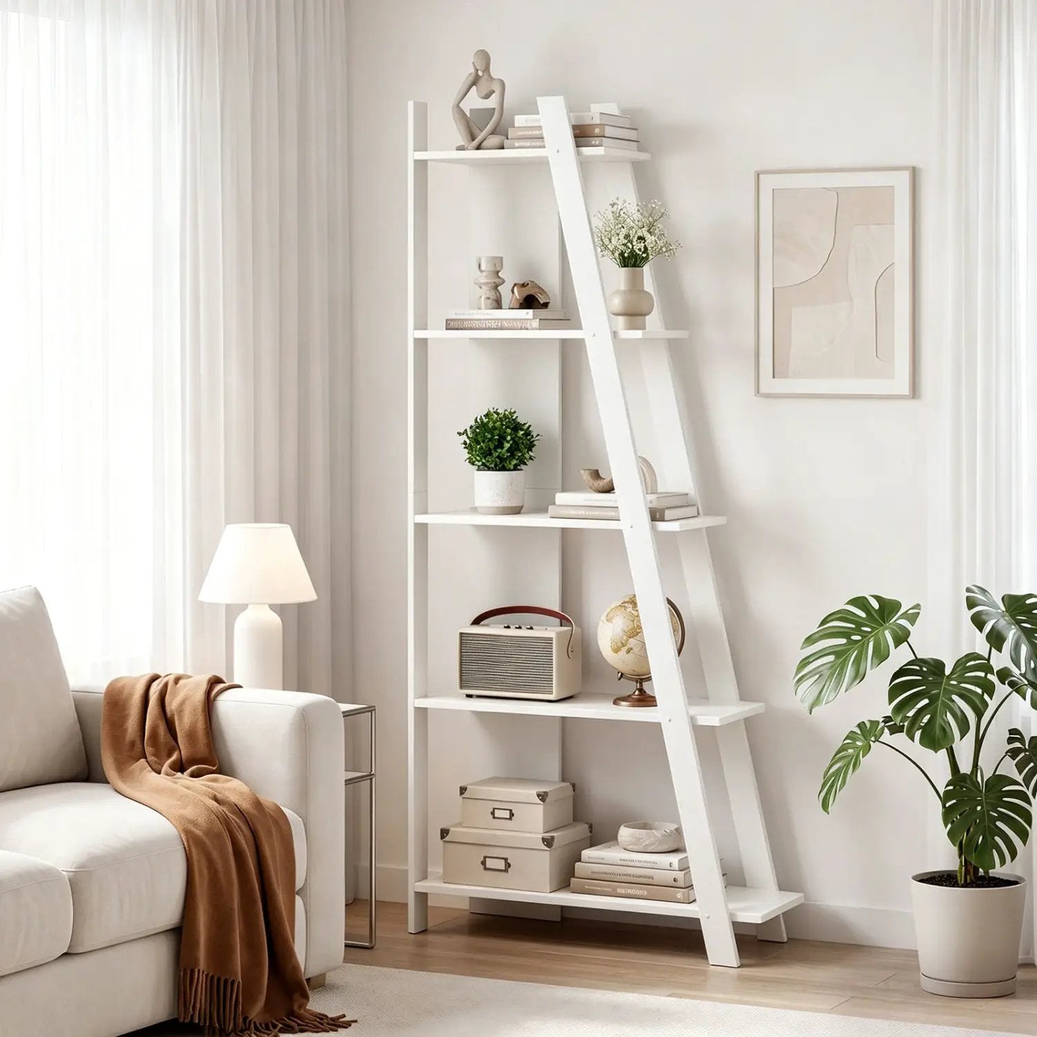 5-Tier Vertical Bookshelf for Small Spaces, 79" Tall by DirectDeals