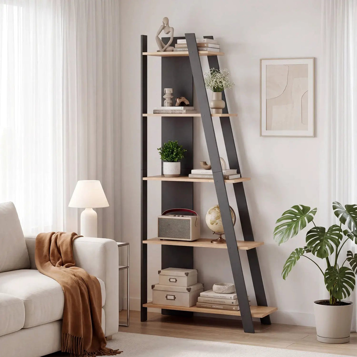 5-Tier Vertical Bookshelf for Small Spaces, 79" Tall, photo 9 of 16