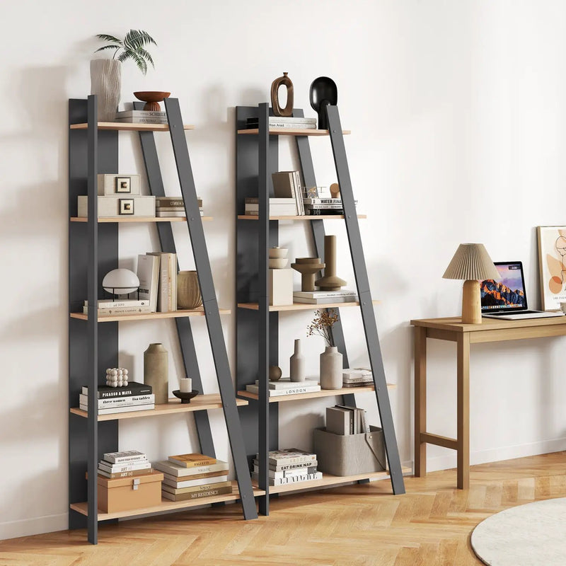 5-Tier Vertical Bookshelf for Small Spaces, 79" Tall by DirectDeals