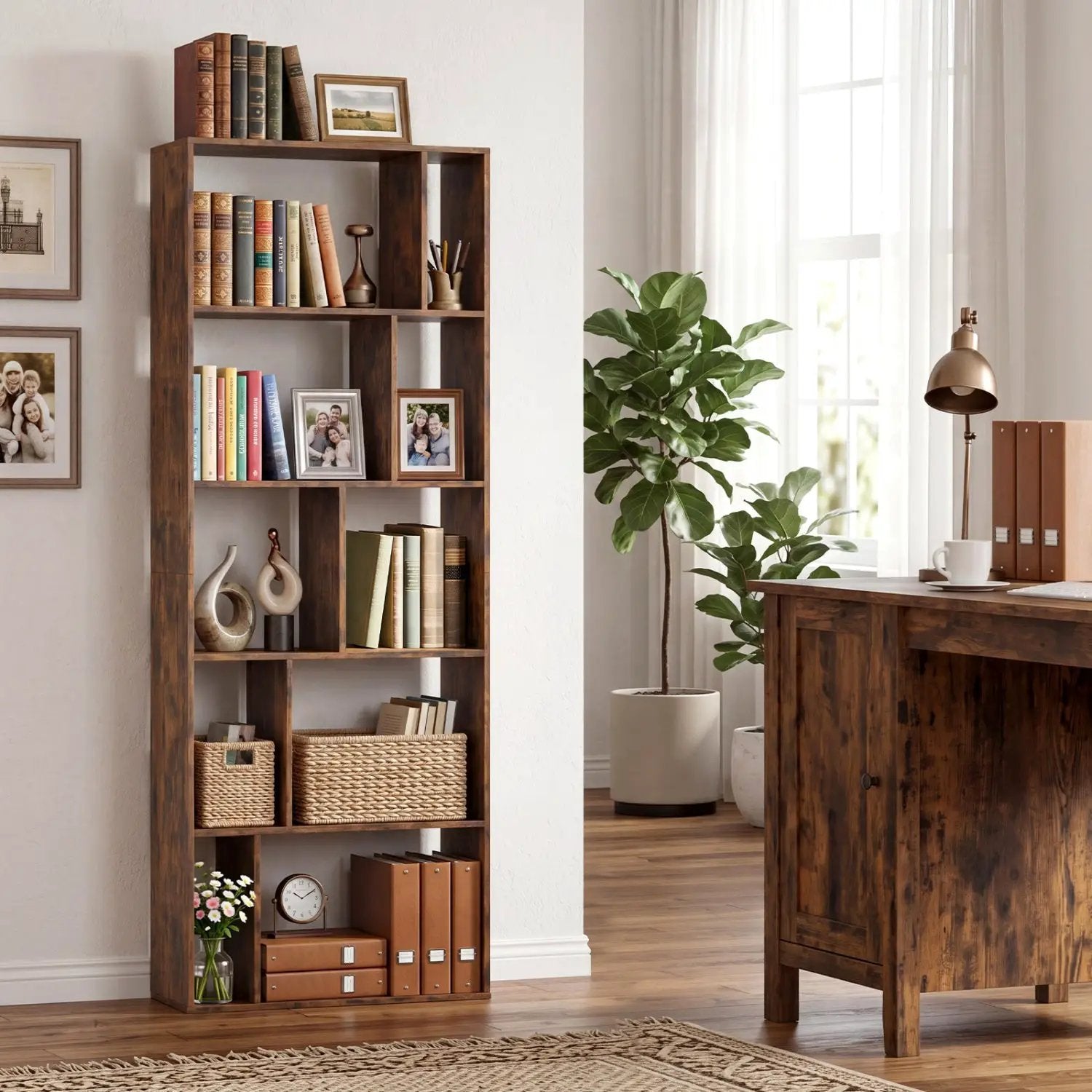 5-Tier Bookshelf with Open Back and Anti-Tipping Kit by DirectDeals