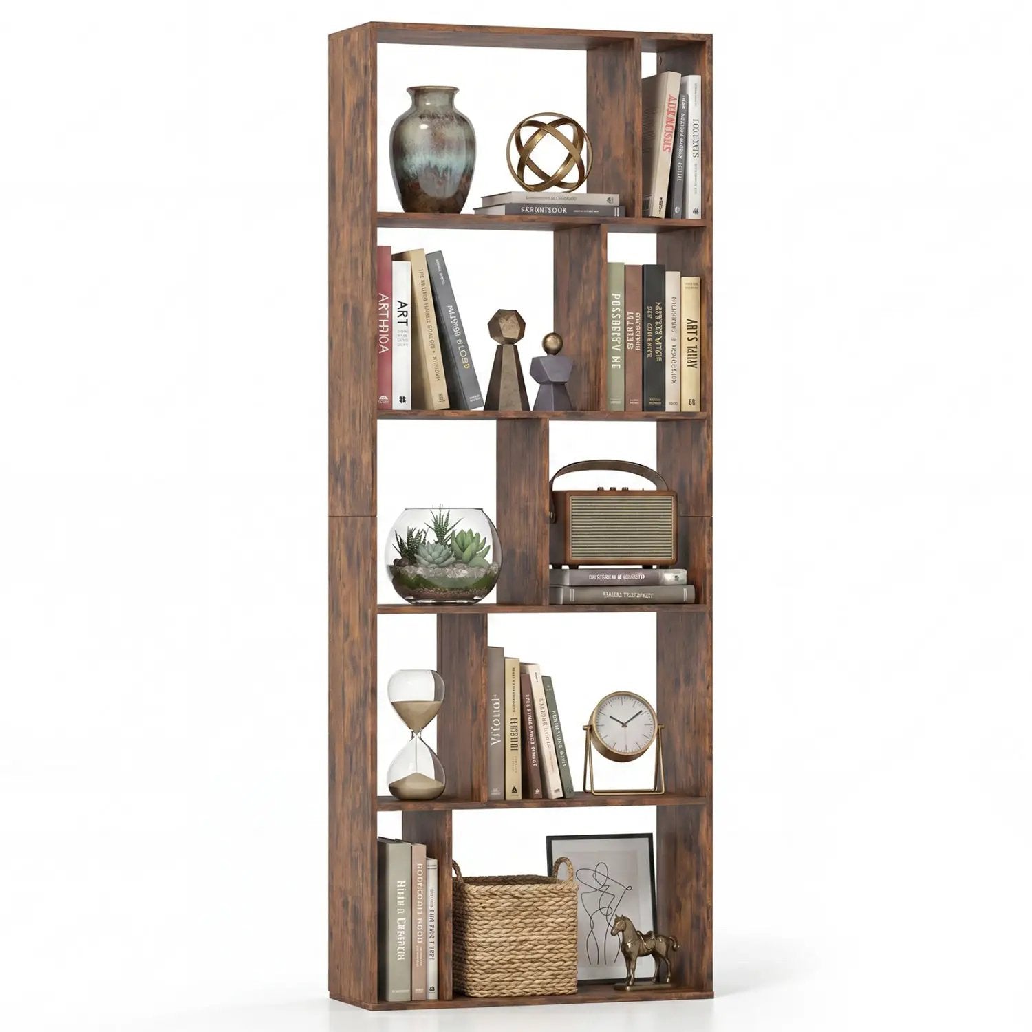 5-Tier Bookshelf with Open Back and Anti-Tipping Kit by DirectDeals