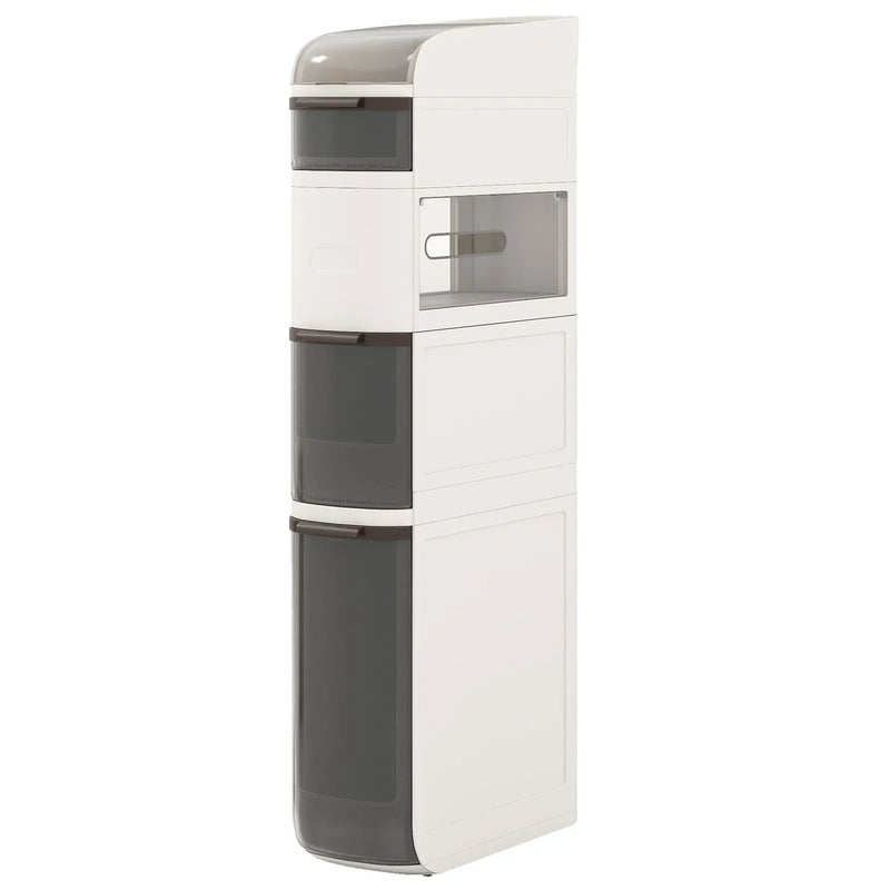 5-Tier Narrow Bathroom Storage Cabinet with Drawers and Tissue Box by DirectDeals