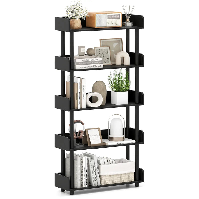 5-Tier Open Bookcase with Industrial Storage Unit by DirectDeals