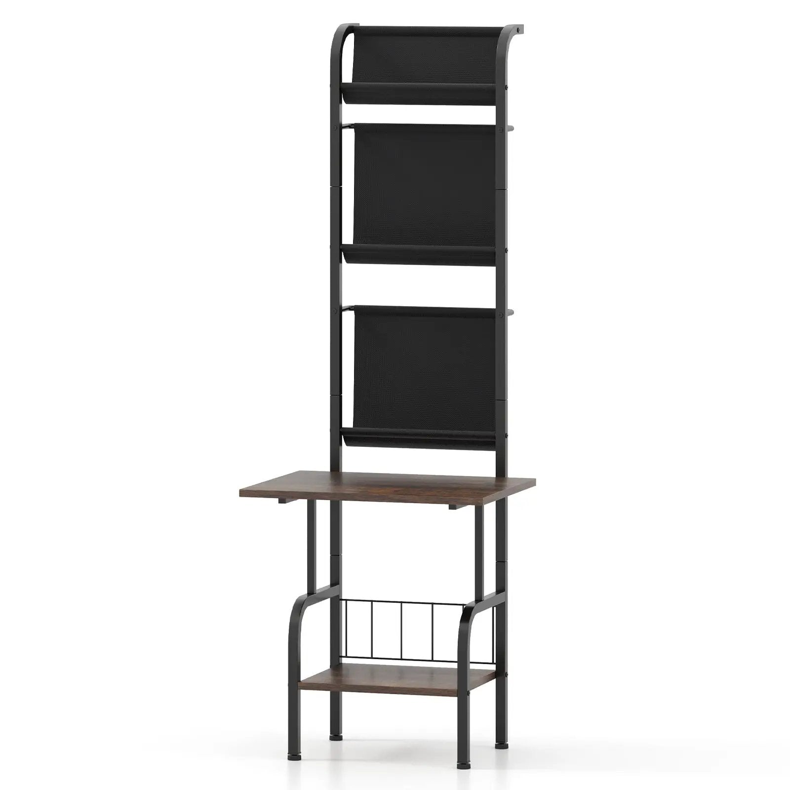 5-Tier Record Player Stand with Vinyl Display Shelf and Record Holder by DirectDeals